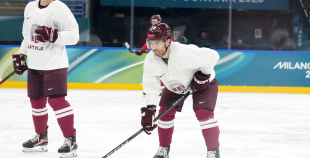 Latvijas hokeja izlase kopbilde un treniņš