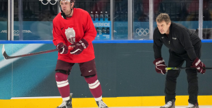 Latvijas hokeja izlase kopbilde un treniņš