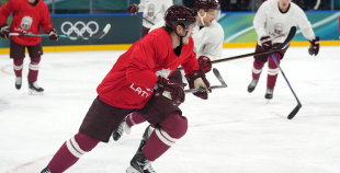 Latvijas hokeja izlase kopbilde un treniņš