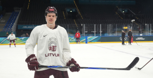 Latvijas hokeja izlase kopbilde un treniņš