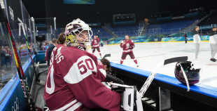 Latvijas hokeja izlase kopbilde un treniņš