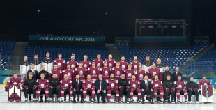 Latvijas hokeja izlase kopbilde un treniņš