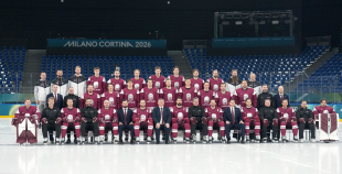 Latvijas hokeja izlase kopbilde un treniņš