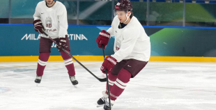 Latvijas hokeja izlase kopbilde un treniņš