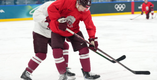 Latvijas hokeja izlase kopbilde un treniņš