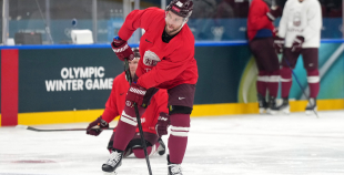 Latvijas hokeja izlase kopbilde un treniņš