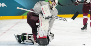 Latvijas hokeja izlase kopbilde un treniņš