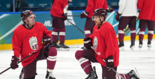 Latvijas hokeja izlase kopbilde un treniņš