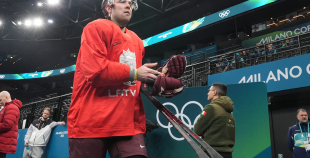 Latvijas hokeja izlase kopbilde un treniņš