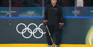 Latvijas hokeja izlase kopbilde un treniņš