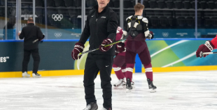 Latvijas hokeja izlase kopbilde un treniņš