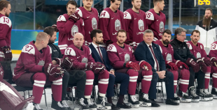 Latvijas hokeja izlase kopbilde un treniņš