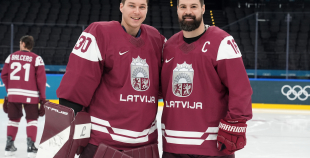 Latvijas hokeja izlase kopbilde un treniņš