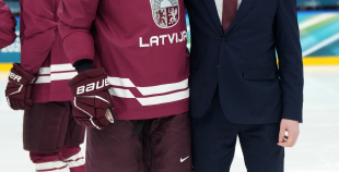 Latvijas hokeja izlase kopbilde un treniņš