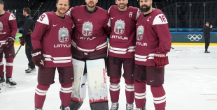 Latvijas hokeja izlase kopbilde un treniņš