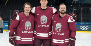 Latvijas hokeja izlase kopbilde un treniņš