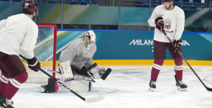 Latvijas hokeja izlase kopbilde un treniņš