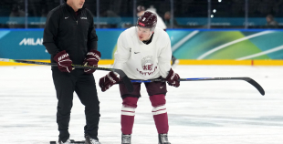 Latvijas hokeja izlase kopbilde un treniņš