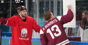 Latvijas hokeja izlase kopbilde un treniņš