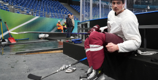 Latvijas hokeja izlase kopbilde un treniņš