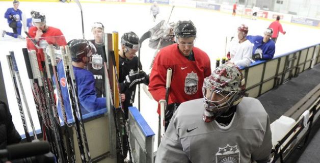 Hokeja izlases pirmais treniņš