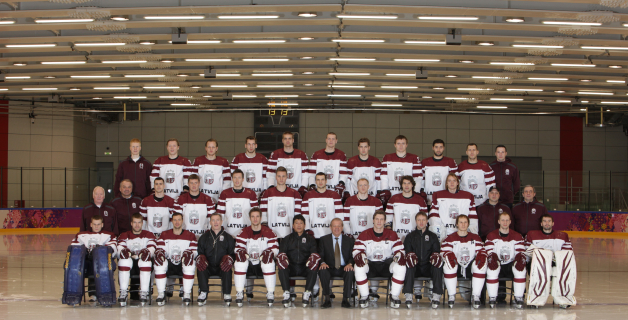 Latvijas hokeja valstsvienība "Soči2014"
