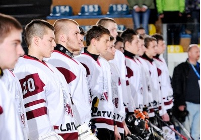 Foto 2012 IIHF PČ U18 Latvijas U18 izlase