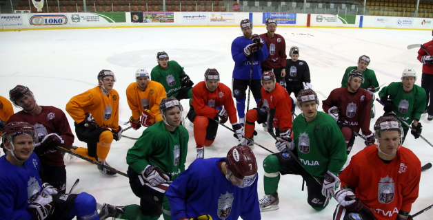 Latvijas hokeja izlases treniņš 06.03.2017.