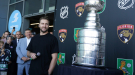 Latvian hockey player Uvis Balinskis brings back the Stanley Cup!