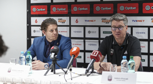 Preses konference ar ĢM un galveno treneri pirms spēlēm ar Norvēģiju
